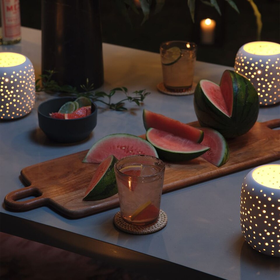 Pierced Constellation Vases & Hurricanes White West Elm UK